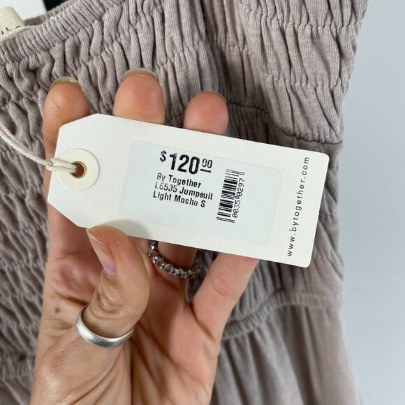 By Together Taupe Jumpsuit - Picture 9 of 12